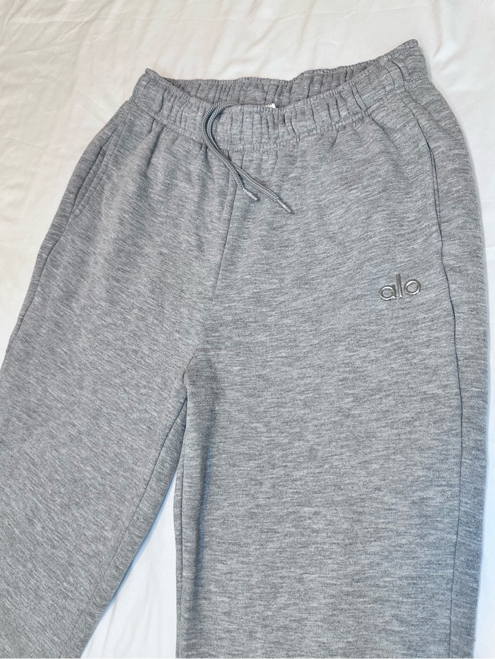 Alo Yoga Accolade Sweatpants Heather Gray Fleece Joggers Women’s Small